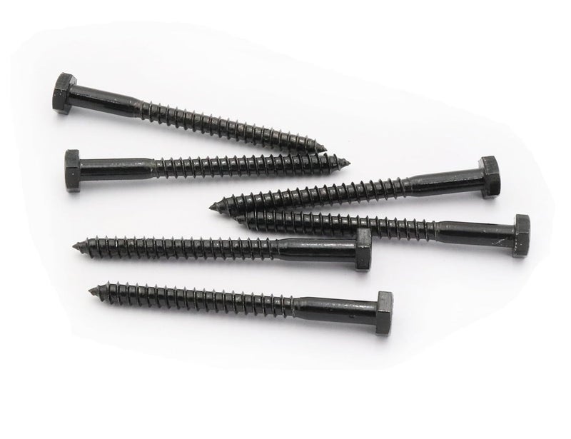 LBY 15pcs Lag Screws, 1/4" x 3" Hex Head Lag Screws Bolts (with Washers), Heavy-Duty Wood Screws for Decking & Structural Fastening, 304 Stainless Steel, (Black) - Image 4